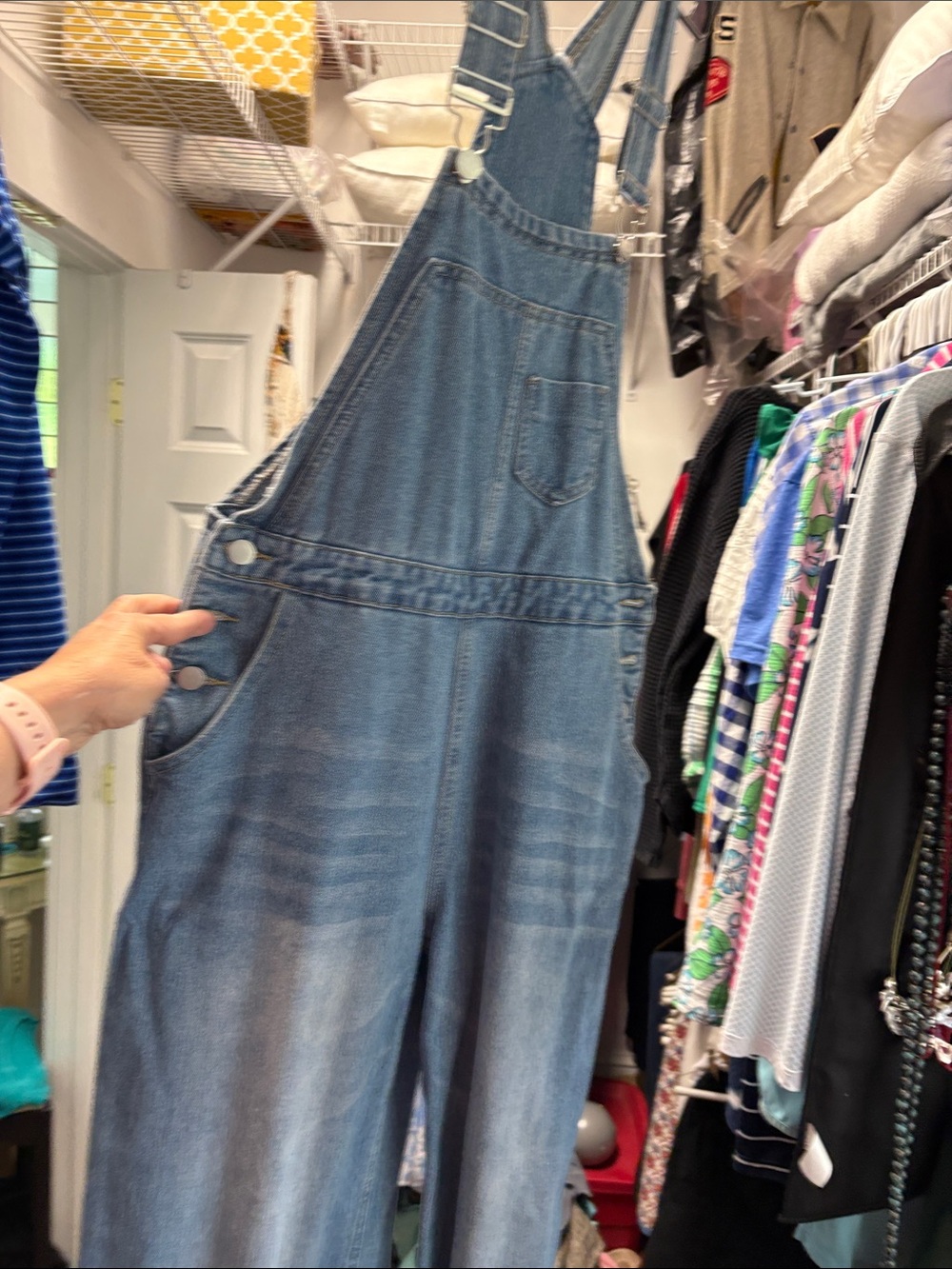 Light Wash Denim Overalls Jeans for Women